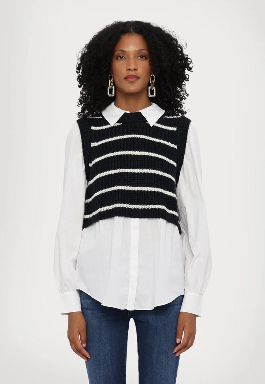 Cinq à Sept Mara Shaker Pullover Knit Sz L